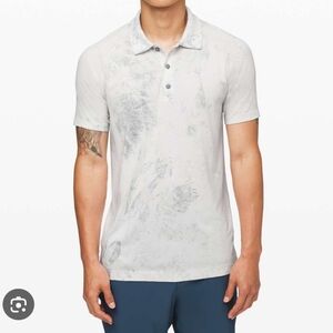 Lululemon Shirt Men's Large Metal Vent Tech Polo Chalk Wash